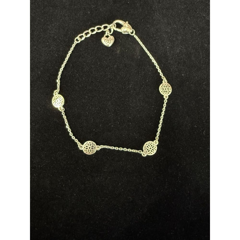 Brighton Ferrara Collection Petite Station Silver Plated Bracelet BEAUTIFUL EUC